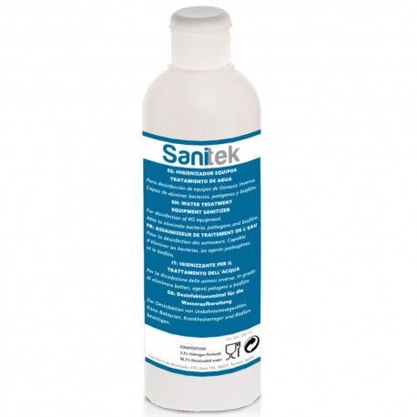 Désinfectant SANITEK pour osmose inverse et sources d'eau à usage unique