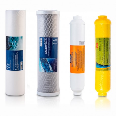 Pack 4 filtres à eau pour osmose inverse Osmopur 2023