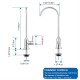 Robinet osmoseur couleur acier brossé pour osmoseur