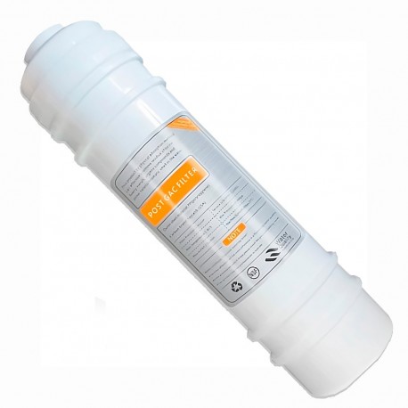 Cartouche de remplacement pour post-filtre à charbon actif, connexion par embout pour osmose inverse