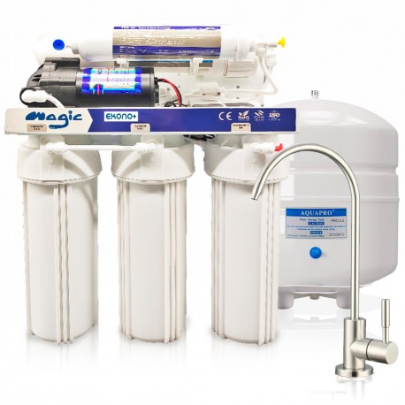 Equipo de Osmosis Inversa Domestica de 5 etapas de Bajo rechazo Magic EKONO+